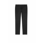 Slim Chino Broek met Gabardine Stretch Dondup , Black , Heren