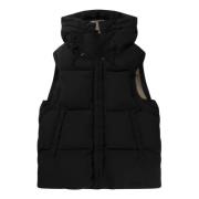 Zwarte Gewassen Donsvulling Gilet Ten C , Black , Heren