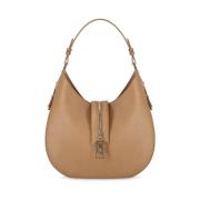 Kameel Rits Hobo Schoudertas Elisabetta Franchi , Beige , Dames