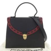 Pre-owned Leather handbags Yves Saint Laurent Vintage , Black , Dames