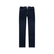 Blauwe Fluwelen Broek Aw24 Tramarossa , Blue , Heren