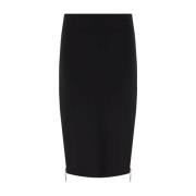 Zwarte Midi Rits Rok Elisabetta Franchi , Black , Dames