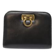 Pre-owned Leather clutches Salvatore Ferragamo Pre-owned , Black , Dam...