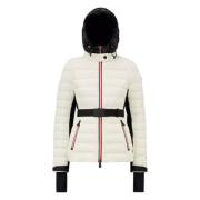 Witte Ski Jas met Capuchon Moncler , White , Dames