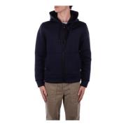 Blauwe Hoodie Zijlogo Rits Blauer , Blue , Heren