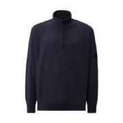 Half Zip Lamswol Trui C.p. Company , Blue , Heren