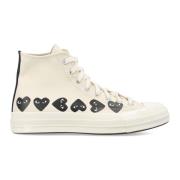 Witte Multi Heart Hi-Top Sneakers Comme des Garçons Play , Beige , Her...