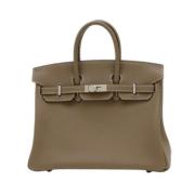 Pre-owned Leather handbags Hermès Vintage , Gray , Dames