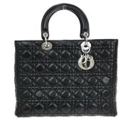 Pre-owned Leather dior-bags Dior Vintage , Black , Dames