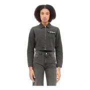 Denim Werkkleding Jas Coperni , Gray , Dames