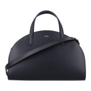 Zwarte leren tote handtas A.p.c. , Black , Dames