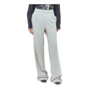 Katoenen Jersey Wide-Leg Track Pants Dries Van Noten , Gray , Dames