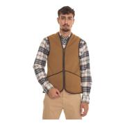 Bont gevoerde Vest met Ritssluiting Barbour , Brown , Heren