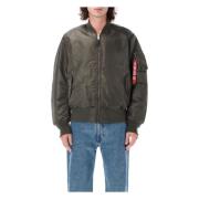 Grijze Ma-1 Bomberjack Buitenkleding Alpha Industries , Gray , Heren