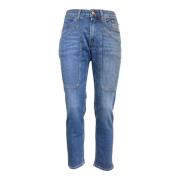 Skinny Jeans met Patches Jeckerson , Blue , Heren