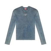 Stijlvolle Gebreide Trui in Kleur 8AT Diesel , Blue , Heren