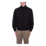 Zwarte Jas met Ritssluiting en Knopen Baracuta , Black , Heren