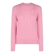 Kasjmiermix Crewneck Sweater Roze MC2 Saint Barth , Pink , Dames