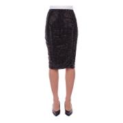 Zwarte Rok met Pailletten Pinko , Black , Dames