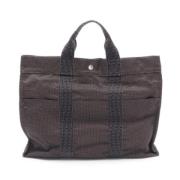 Pre-owned Canvas handbags Hermès Vintage , Gray , Dames