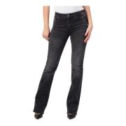 Zwarte Slim Fit Denim Jeans Armani Exchange , Black , Dames