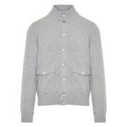 Luxe Cashmere Cardigan, Made in Italy Gran Sasso , Gray , Heren