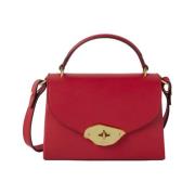 Lana Top Handvat Tas, Scharlakenrood Mulberry , Red , Dames