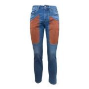 Skinny Jeans met Alcantara Patches Jeckerson , Blue , Heren