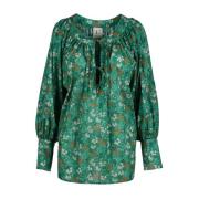 Stijlvolle Katoenen Blouse voor Vrouwen L'Autre Chose , Green , Dames