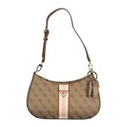 Beige Schoudertas Noelle Contrast Details Guess , Beige , Dames