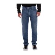 Blauwe Jeans 5 Zak J13 Stijl Emporio Armani , Blue , Heren