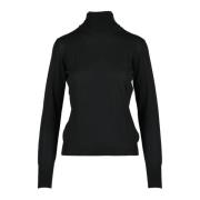 Wollen Gebreide Trui Roberto Collina , Black , Dames