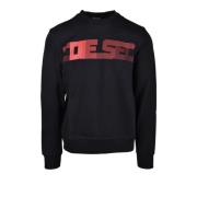 Katoenmix Sweater Diesel , Black , Heren