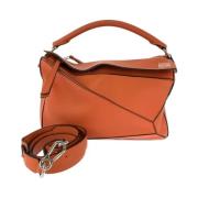 Pre-owned Leather handbags Loewe Pre-owned , Orange , Dames