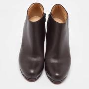 Pre-owned Leather boots Christian Louboutin Pre-owned , Brown , Dames