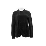 Pre-owned Wool outerwear Louis Vuitton Vintage , Black , Dames