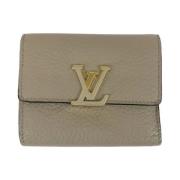 Pre-owned Leather wallets Louis Vuitton Vintage , Beige , Dames