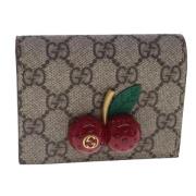 Pre-owned Leather wallets Gucci Vintage , Beige , Dames