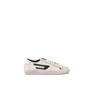 Leren Sneakers met Rubberen Zool Diesel , White , Heren