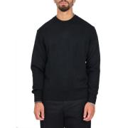 Zwarte Basic Crewneck Sweater Emporio Armani , Black , Heren