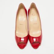 Pre-owned Fabric heels Christian Louboutin Pre-owned , Red , Dames