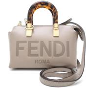 Pre-owned Leather crossbody-bags Fendi Vintage , Gray , Dames