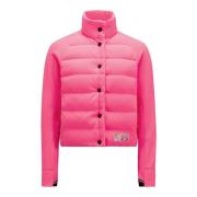 Roze Sweaters met Gevulde Voorkant Moncler , Pink , Dames