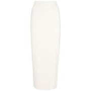 Witte wollen en kasjmier lange rok Max Mara , White , Dames