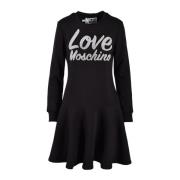 Zwarte Jurk voor Vrouwen Love Moschino , Black , Dames