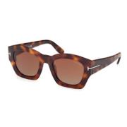 Stijlvolle zonnebril voor modeliefhebbers Tom Ford , Brown , Unisex