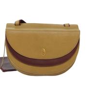 Pre-owned Leather shoulder-bags Cartier Vintage , Yellow , Dames