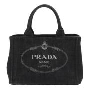 Pre-owned Denim prada-bags Prada Vintage , Black , Dames