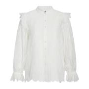 Cyperusbbcaro Shirt Sneeuwwit Bruuns Bazaar , White , Dames