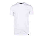 Katoen Elastaan Ondergoed T-shirt Dsquared2 , White , Heren